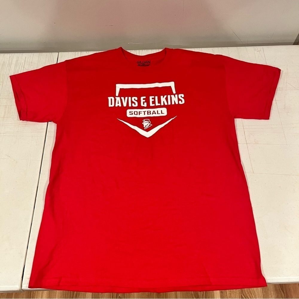 Gildan Dry Blend "Davis & Elkins Softball" Red Adult Small, Large & 2XL